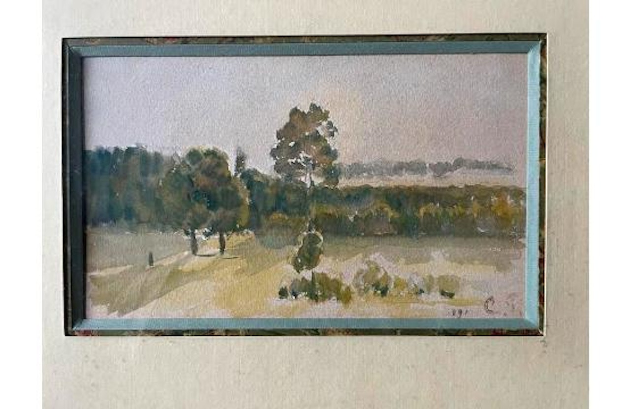 Landscape at Eragny by Camille Pissarro