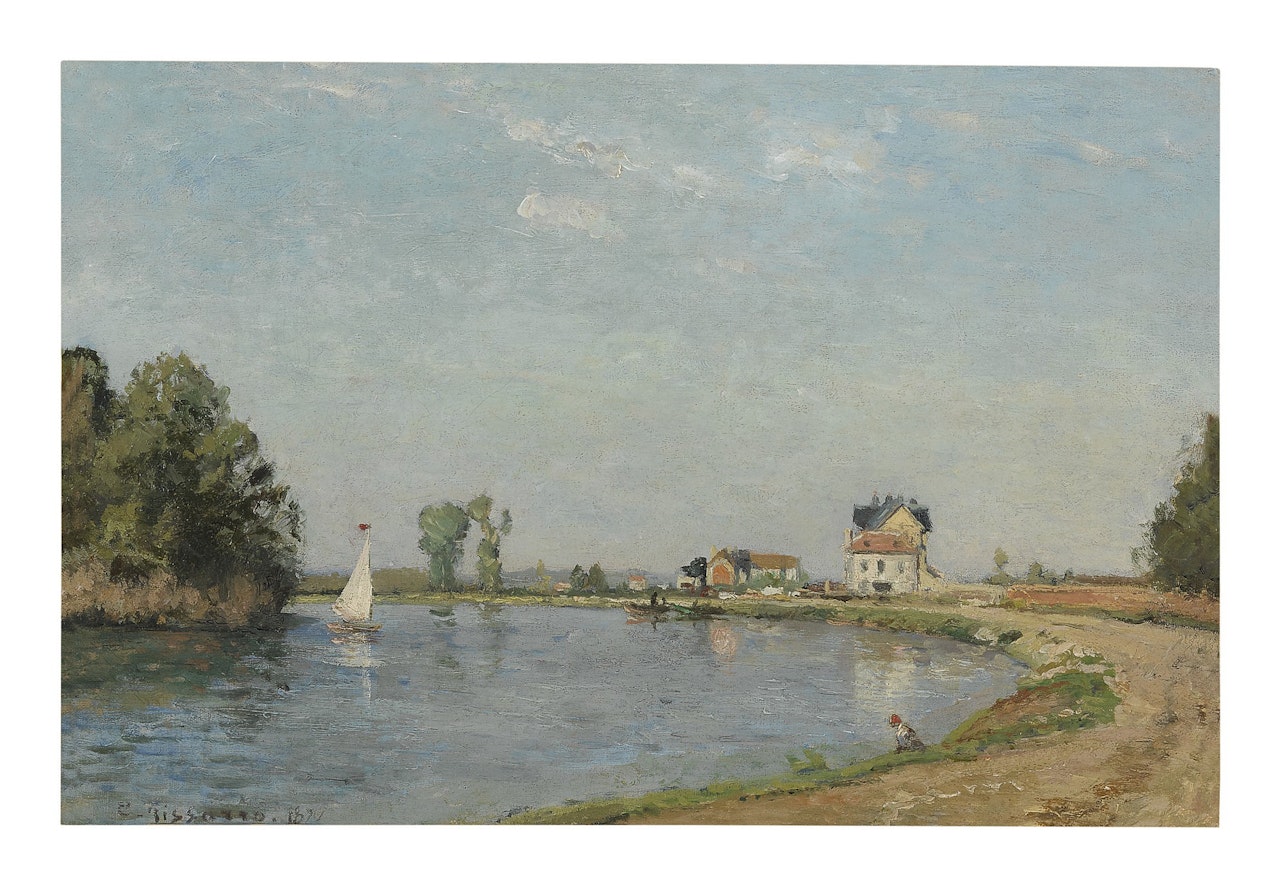 Bords de rivière by Camille Pissarro