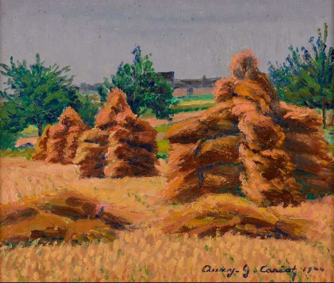 Gathered wheat by Gustave Cariot