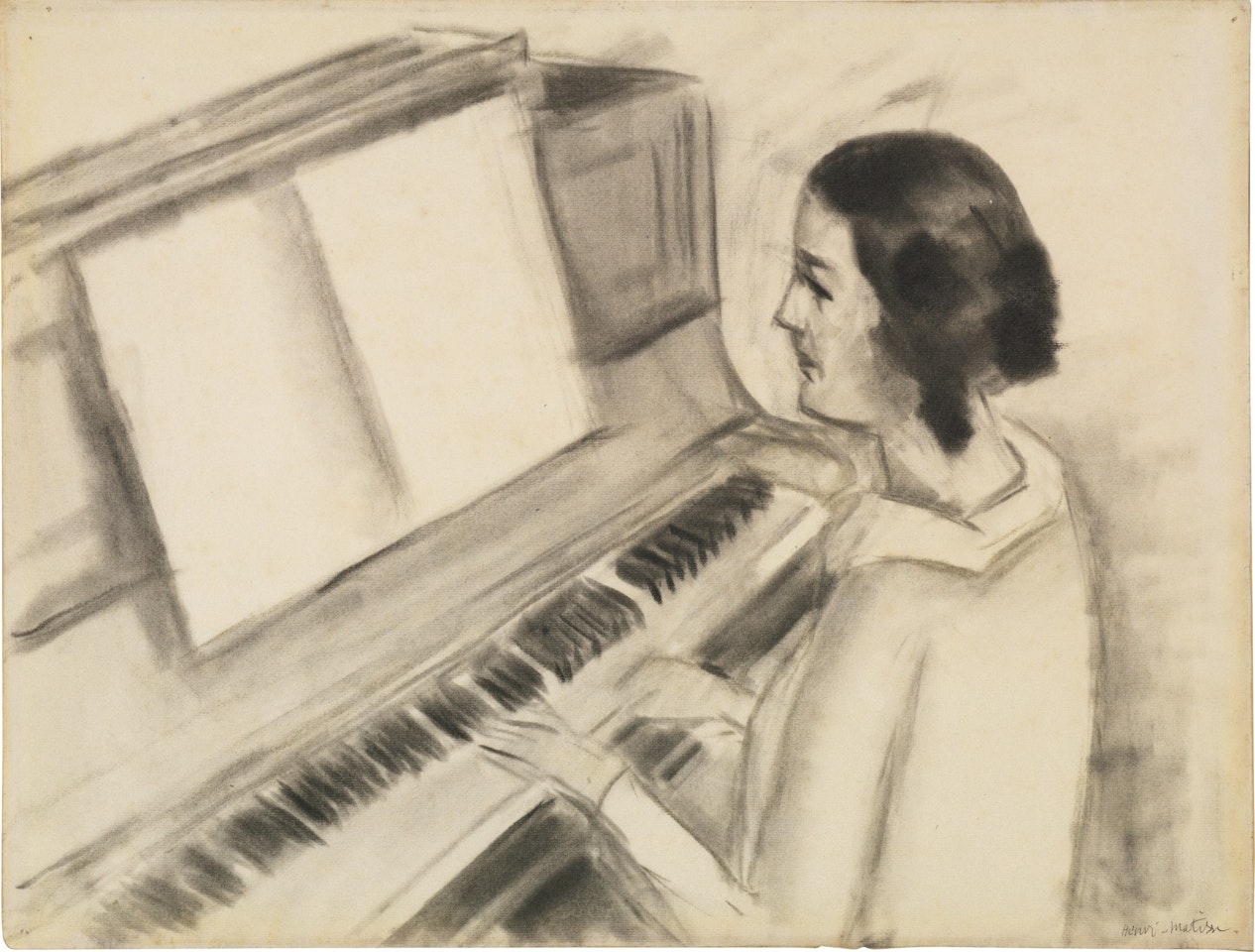 Portrait de Henriette jouant au piano by Henri Matisse