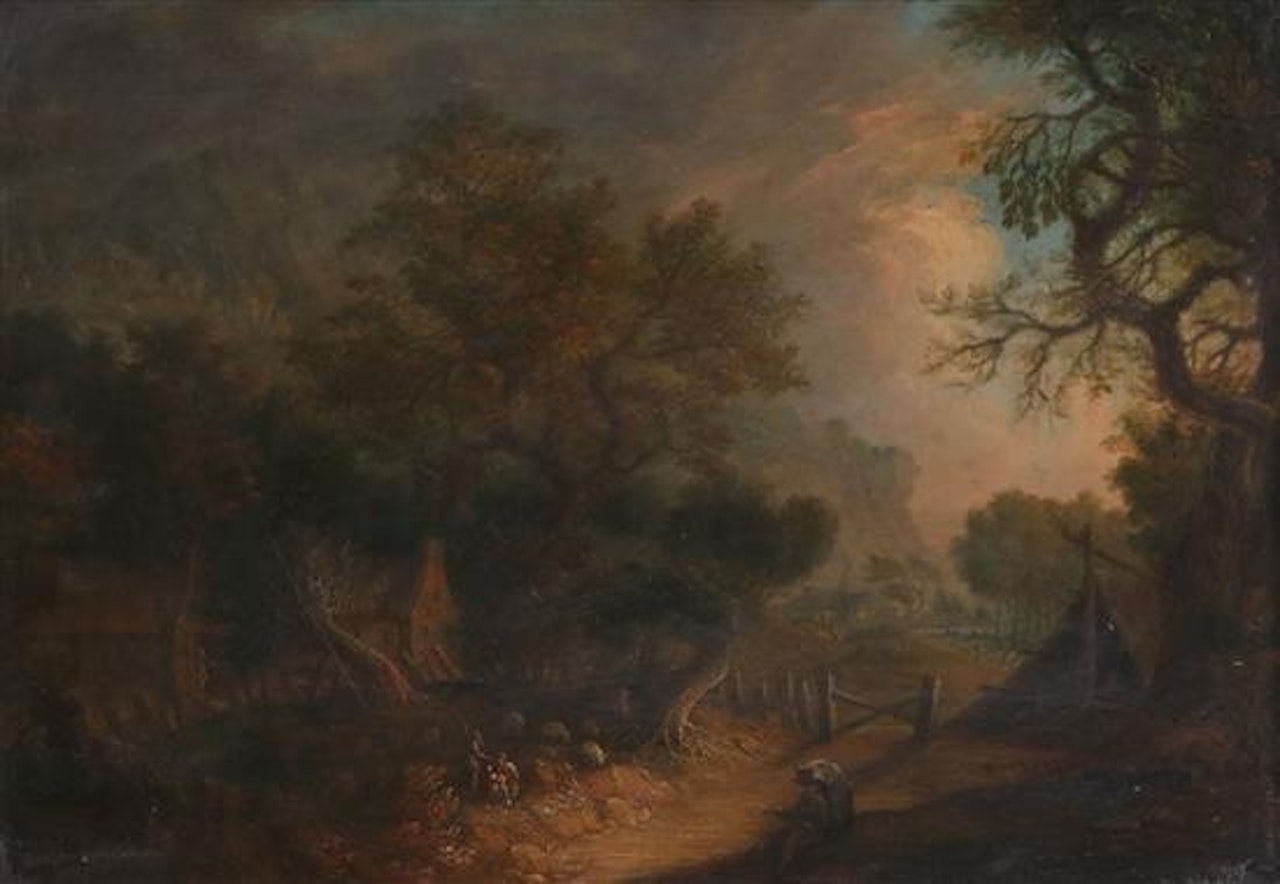 Landscape with figures by Flemish School