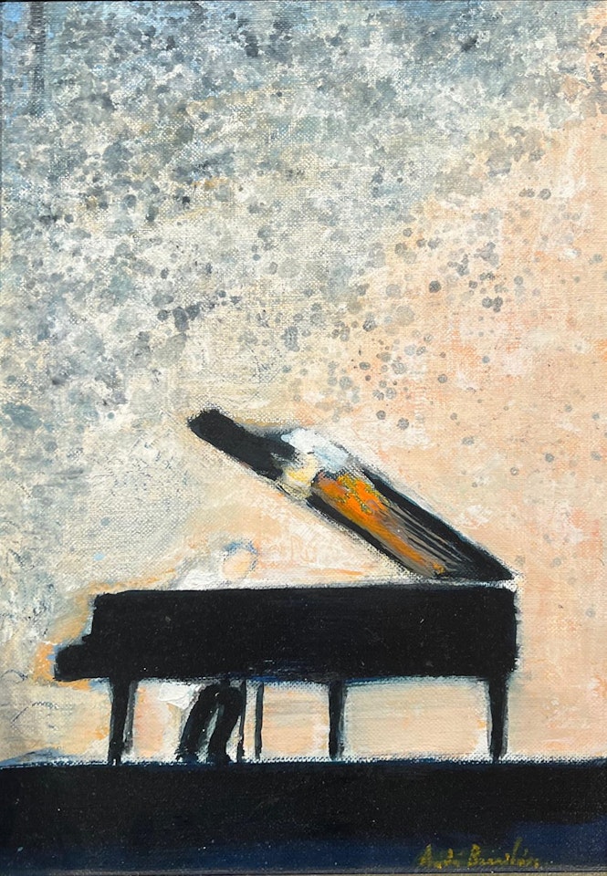 Pianist at Le Suquet by André Brasilier
