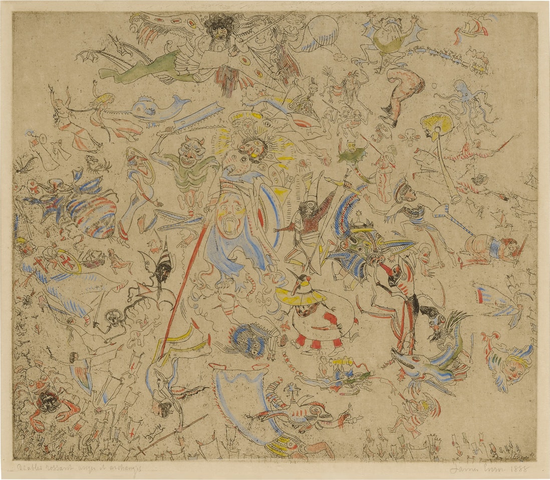 Diables rossant anges et archanges (Delteil, Taevernier 23) by James Ensor