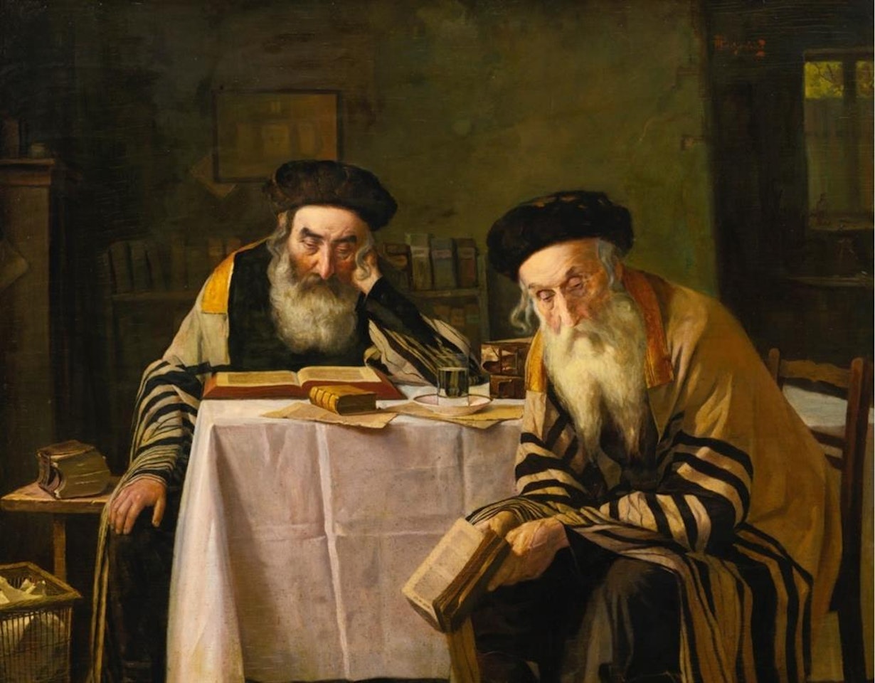 Rabbis at a table by Alois Heinrich Priechenfried
