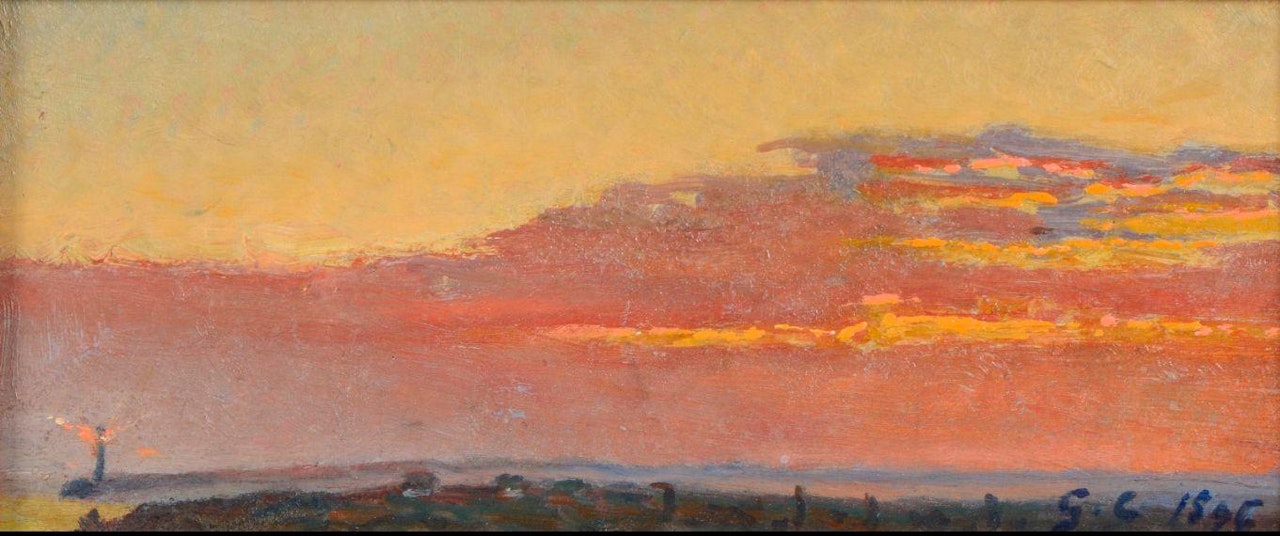 Sunset at the coast by Gustave Cariot