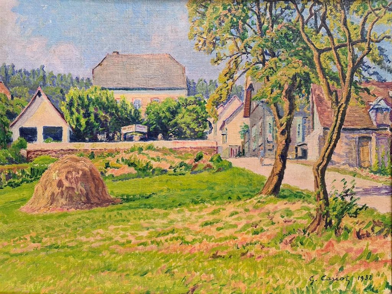 Haystack at the entrance to the village by Gustave Cariot