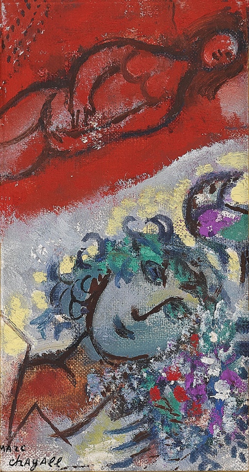 Femme et bouquet by Marc Chagall