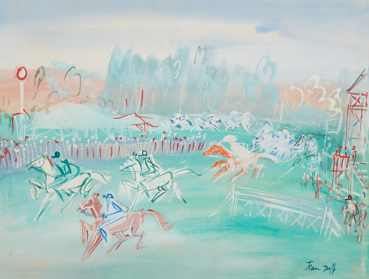 Course d"obstacles by Jean Dufy