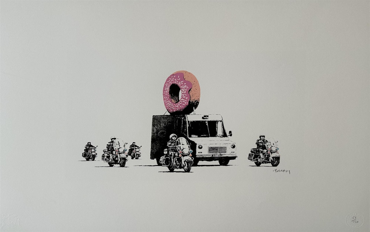 Donut truck by Banksy