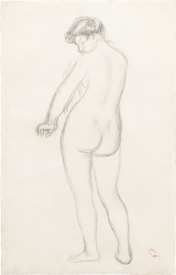 Baigneuse de dos s"essuyant by Pierre-Auguste Renoir