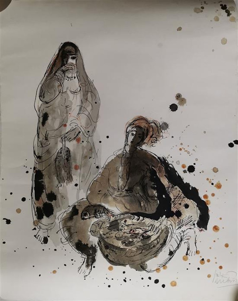 Fisherman"s family by Reuven Rubin