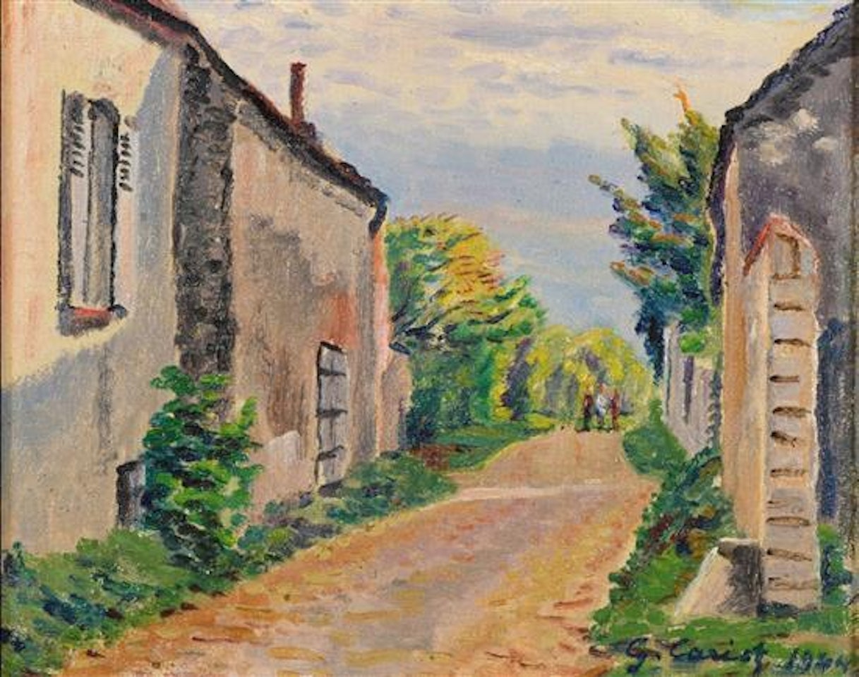 Narrow street in the country by Gustave Cariot