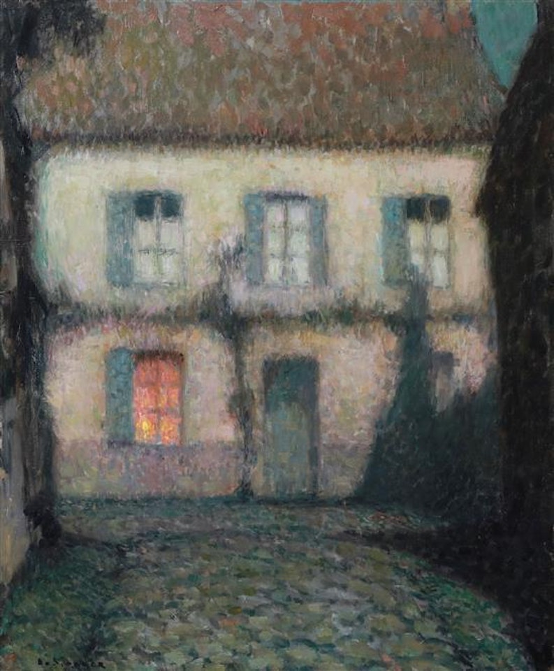 La maison de l"aveugle au clair de lune by Henri Le Sidaner