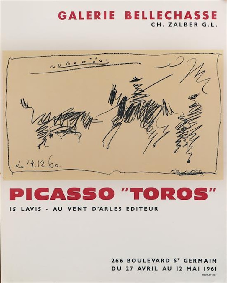 Picasso "Toros", Galerie Bellechasse by Pablo Picasso