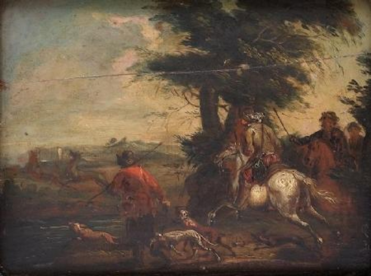 Lot includes 2 paintings; Hunting scenes by English School