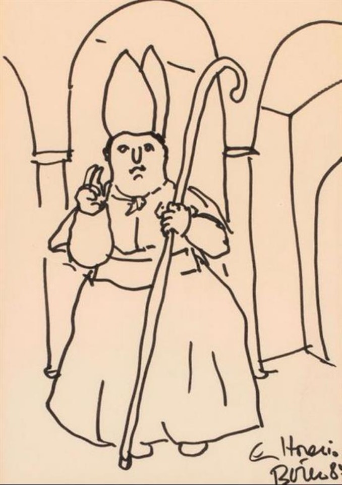 Cardinal benissant by Fernando Botero