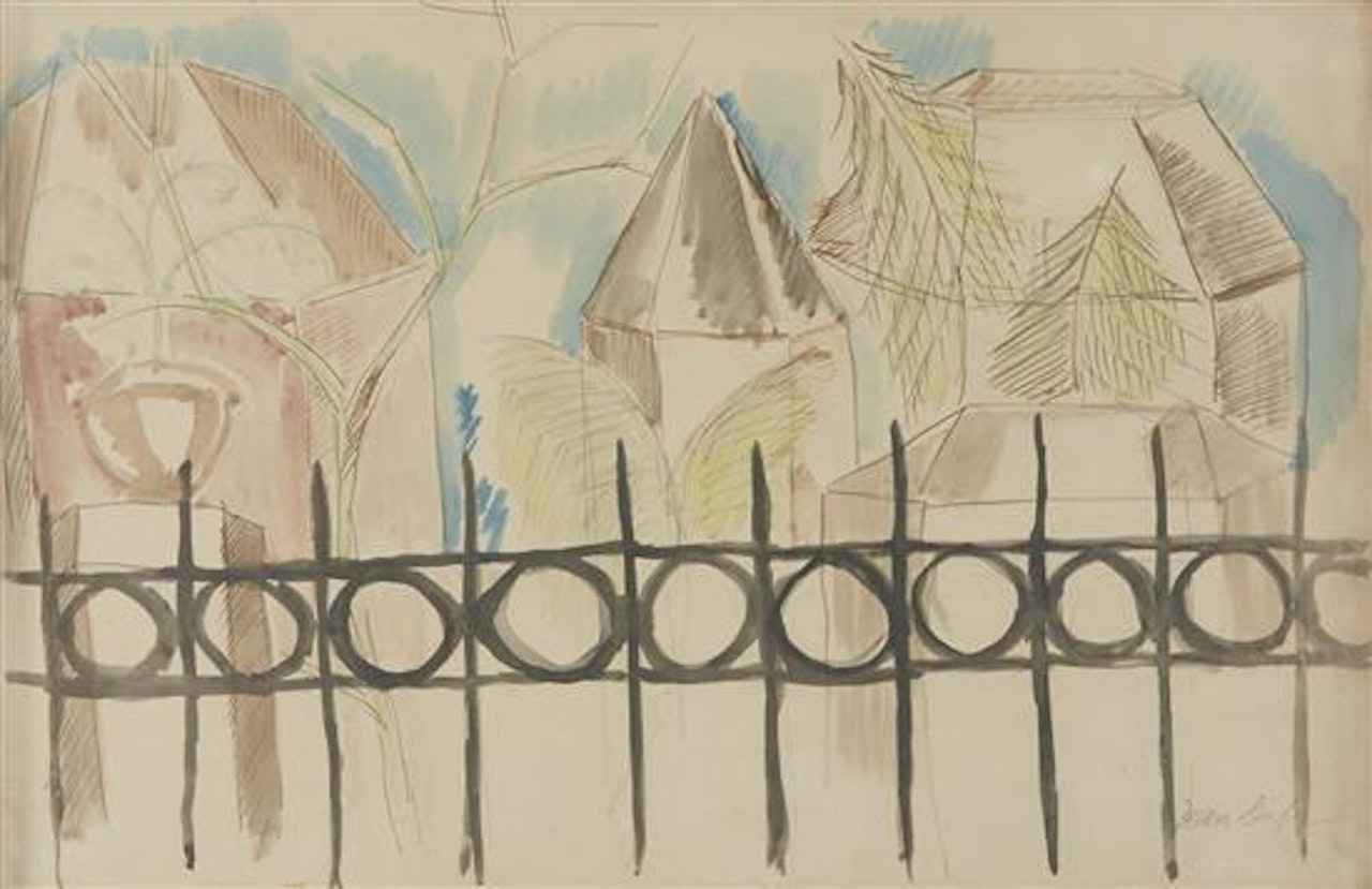 Au dessus de la Barriere (over the fence) by Jean Dufy