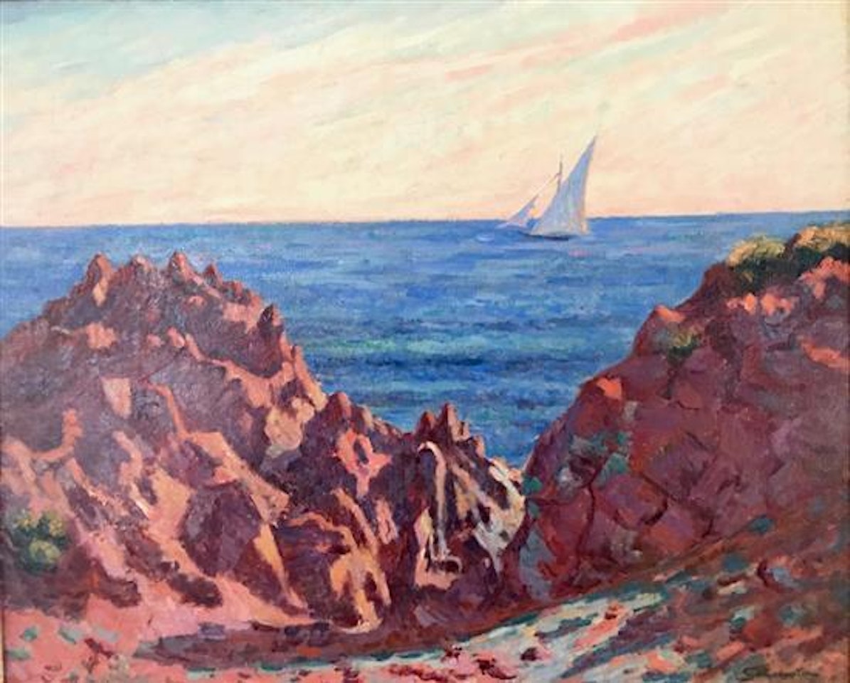 Voilier a Agay by Armand Guillaumin