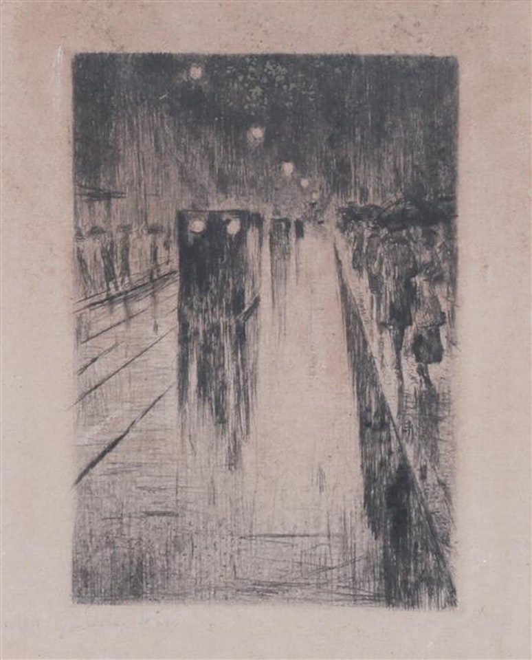 Leipzigerstrasse im Regen by Lesser Ury