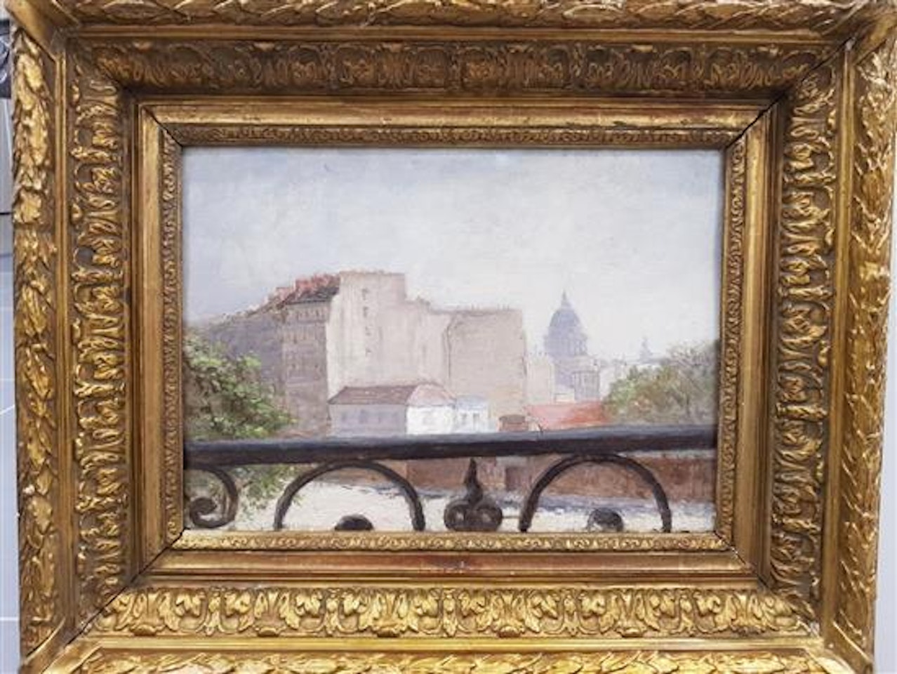 View from the balcony, Paris by French School