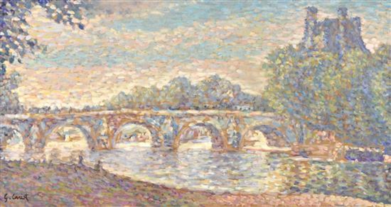 Bridge in Paris by Gustave Cariot