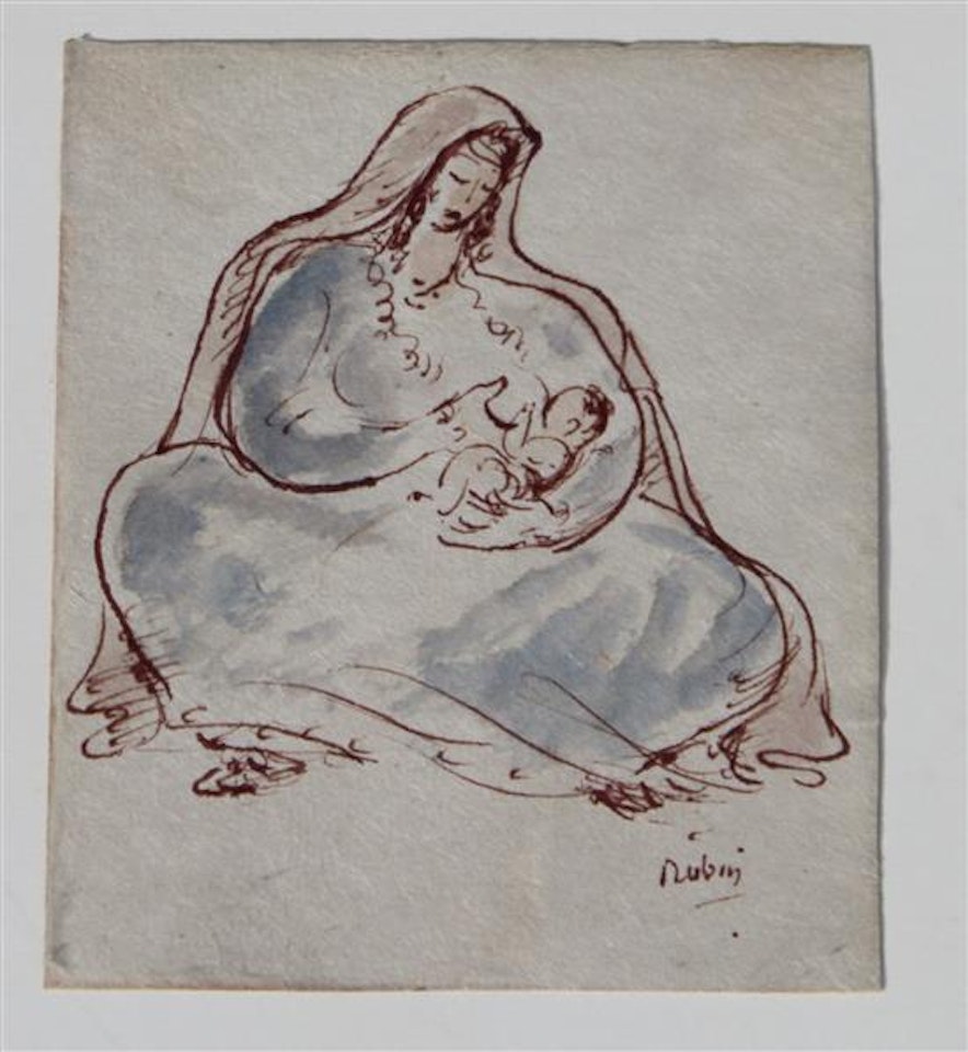 Mother and child by Reuven Rubin
