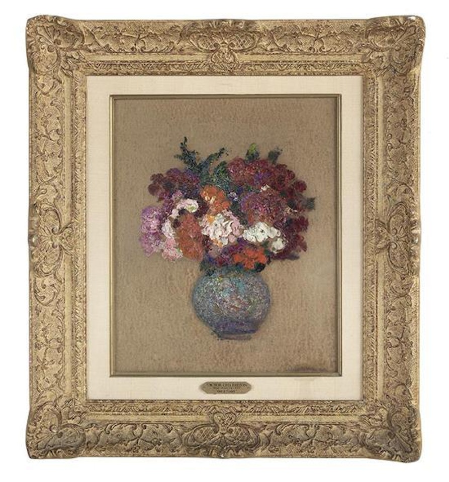 Flowers in vase by Victor Charreton