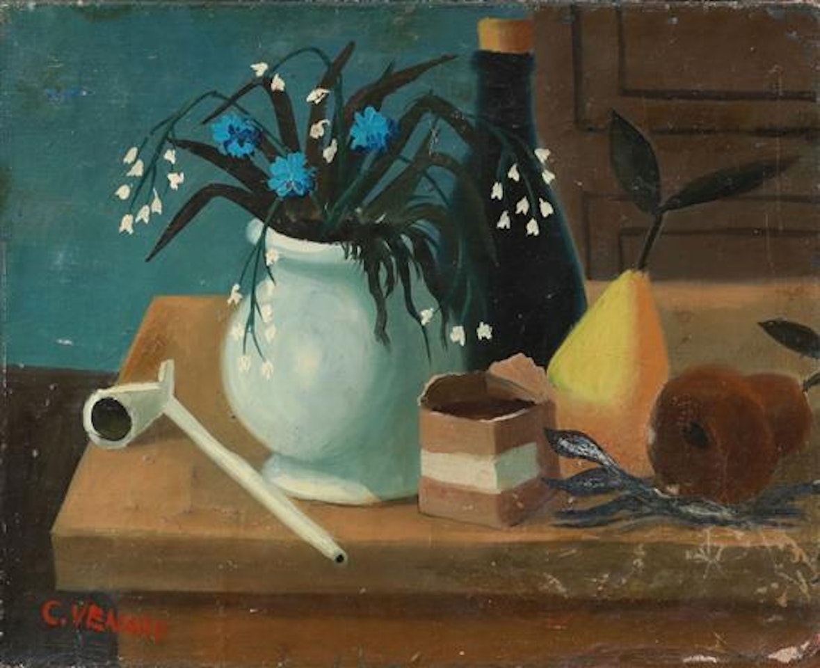 Still life with pipe by Claude Venard