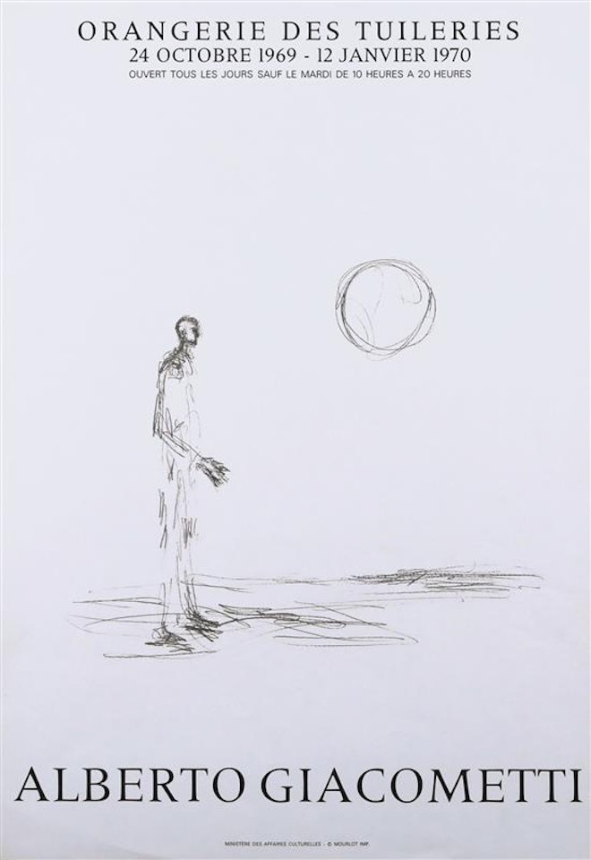Poster for an exhibition of work by Alberto Giacometti at Orangerie des Tuileries by Alberto Giacometti