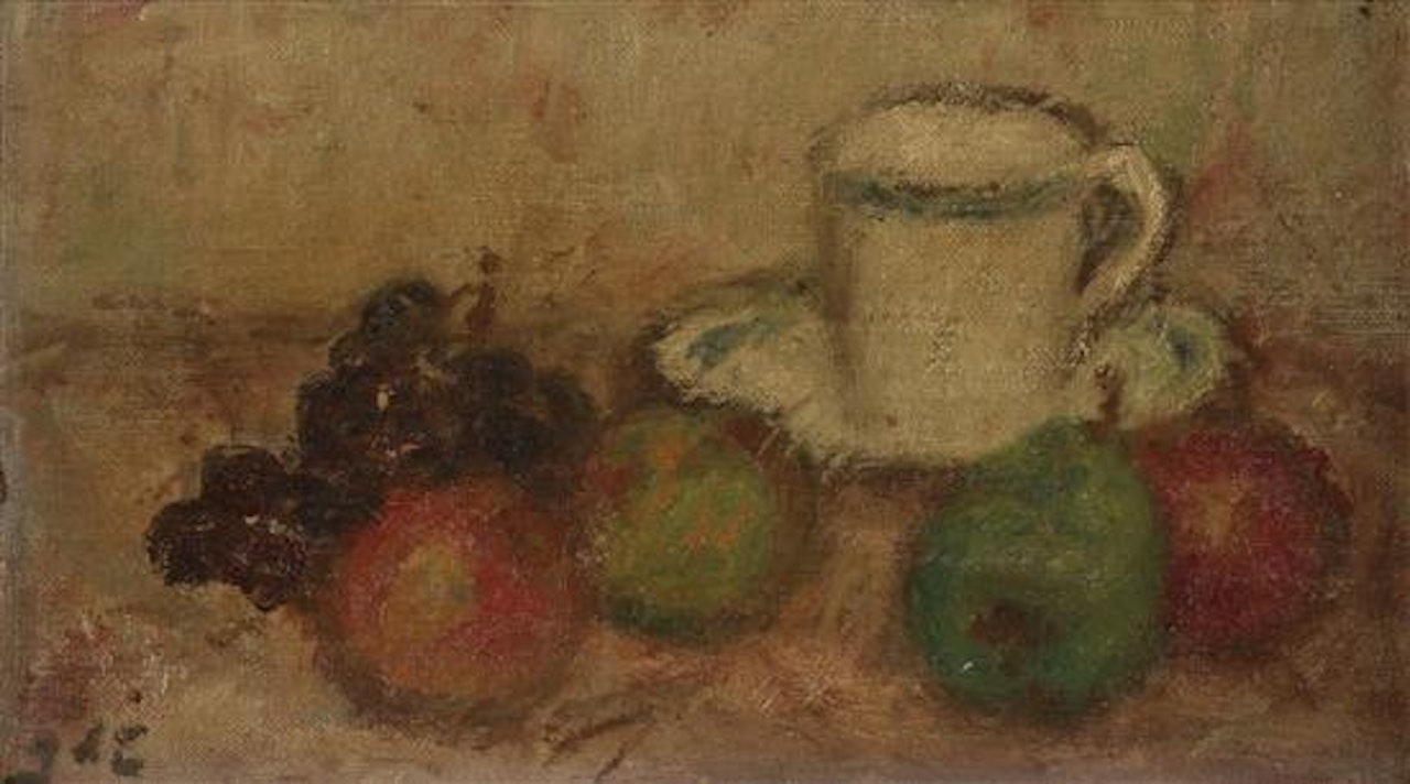 Still life with fruits and cup by Georges d’Espagnat