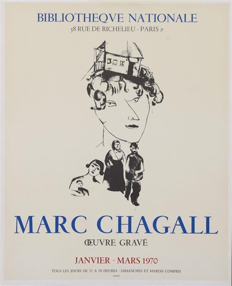 Oeuvre Grave, Bibliotheque Nationale by Marc Chagall