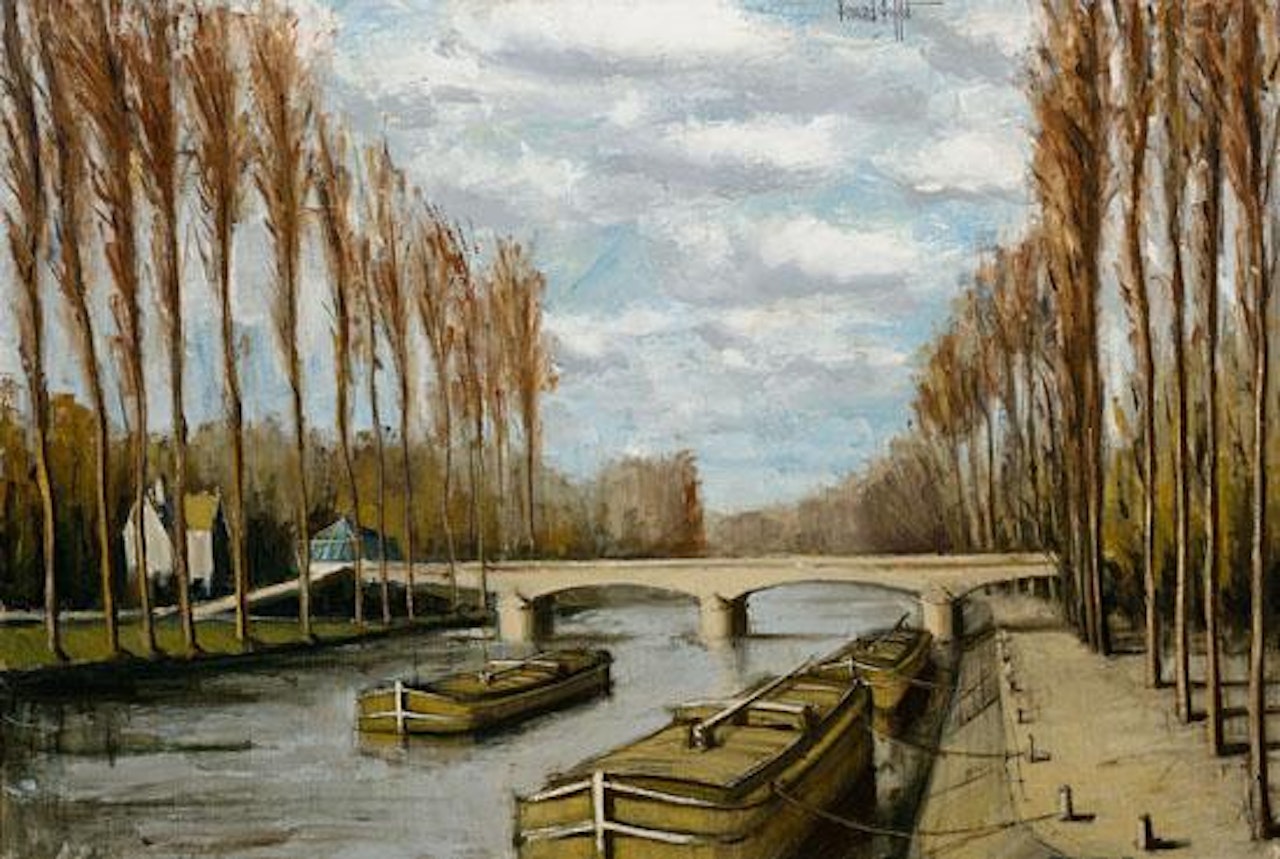 Melun, la Seine, automne by Bernard Buffet