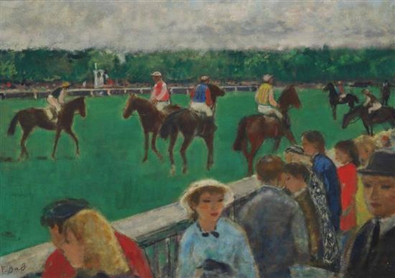 Les parieurs au champ de courses, Paris by François Gall