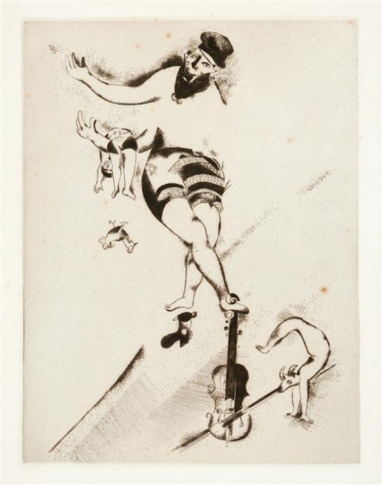 L"Acrobate au violon by Marc Chagall