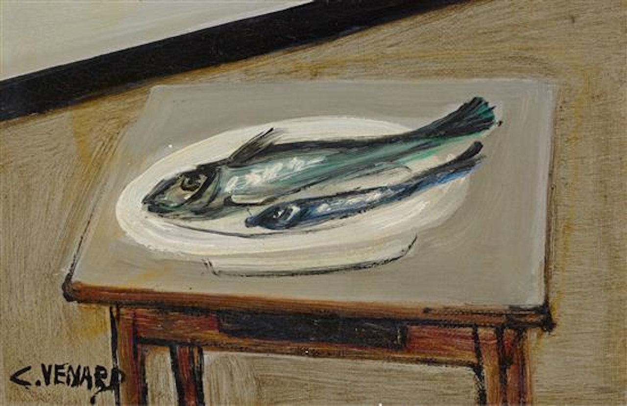 Still life with fish by Claude Venard