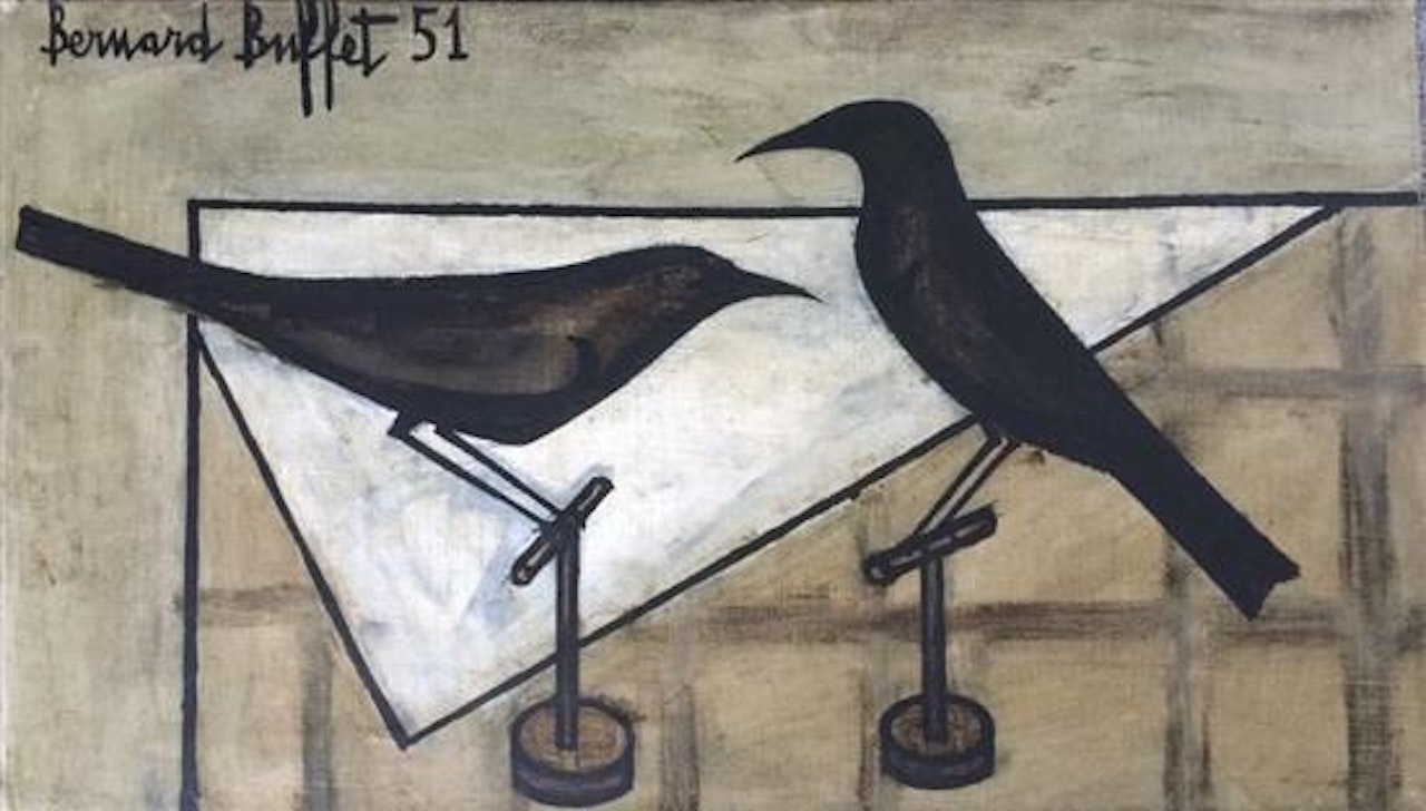 Two black birds by Bernard Buffet