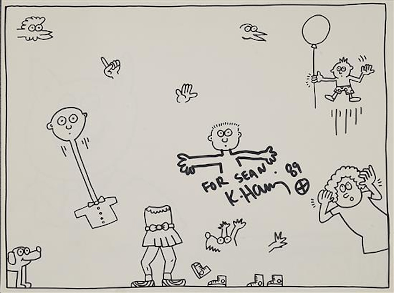 Two works of art. Luna Luna, a Poetic Extravaganza by Keith Haring
