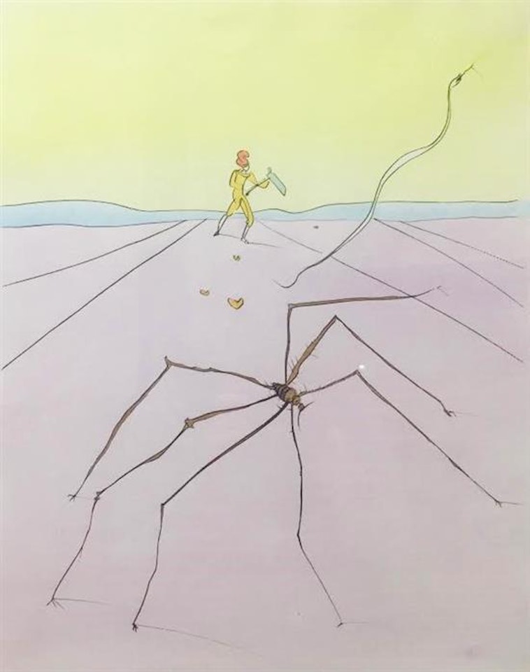 Kumo (The weaver spider) from Japanese Fairy Tales by Salvador Dali