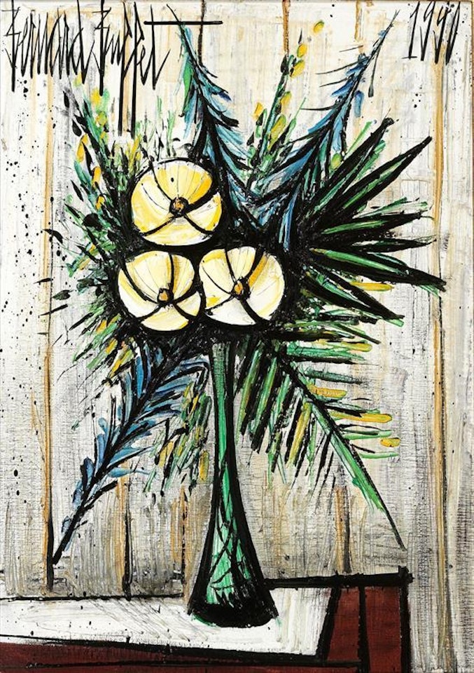 Lauriers blancs dans un vase Galle I by Bernard Buffet