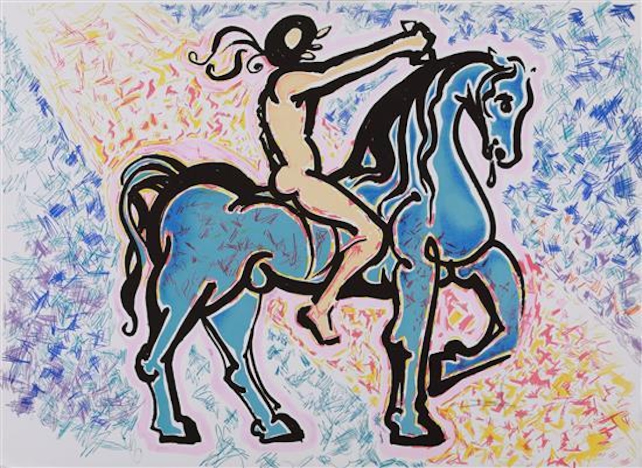 Le Cavalier (Victory of a Primitive Man) from Le Jungle Humaine by Salvador Dali