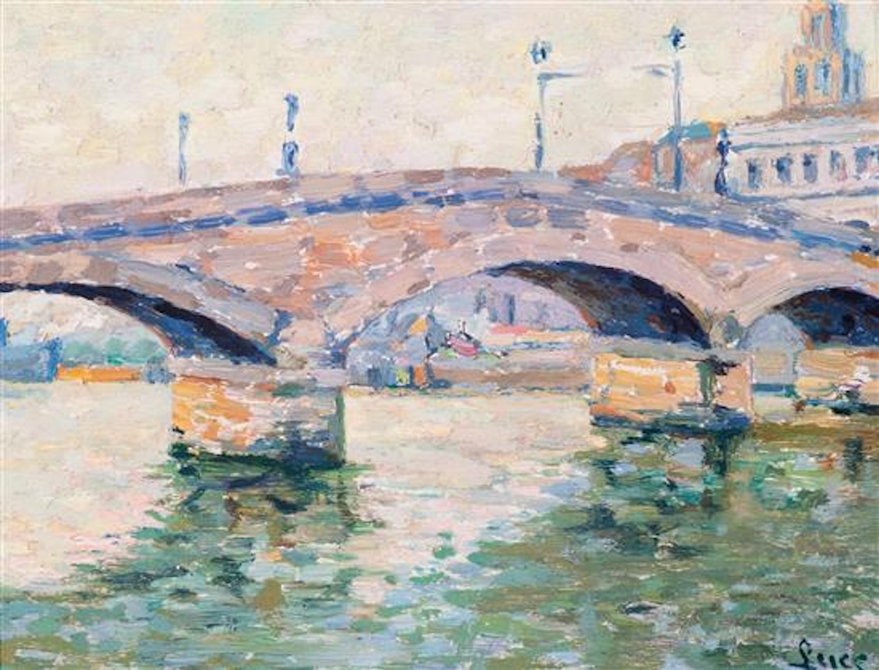 Rouen, Pont de Pierre by Maximilien Luce