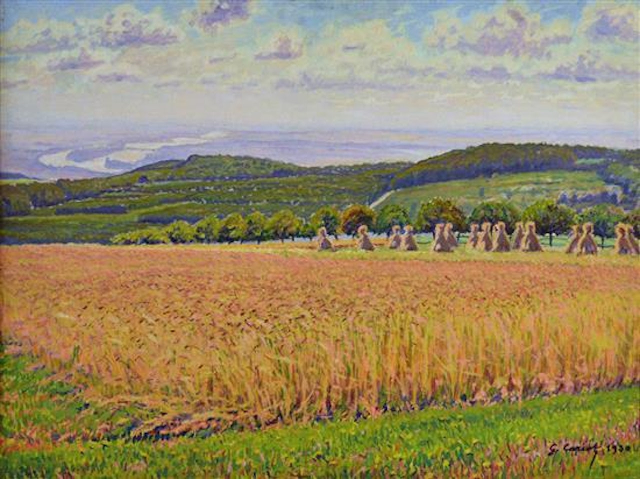 Wheat field by Gustave Cariot