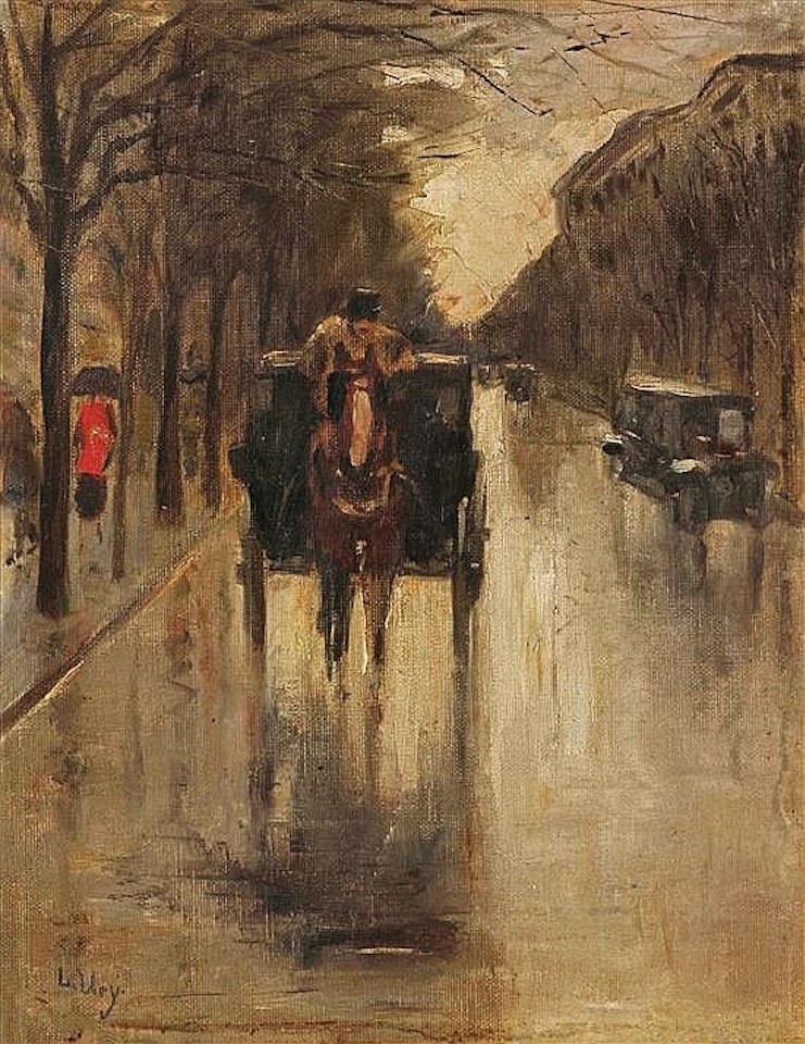 Berlin street scene by Lesser Ury