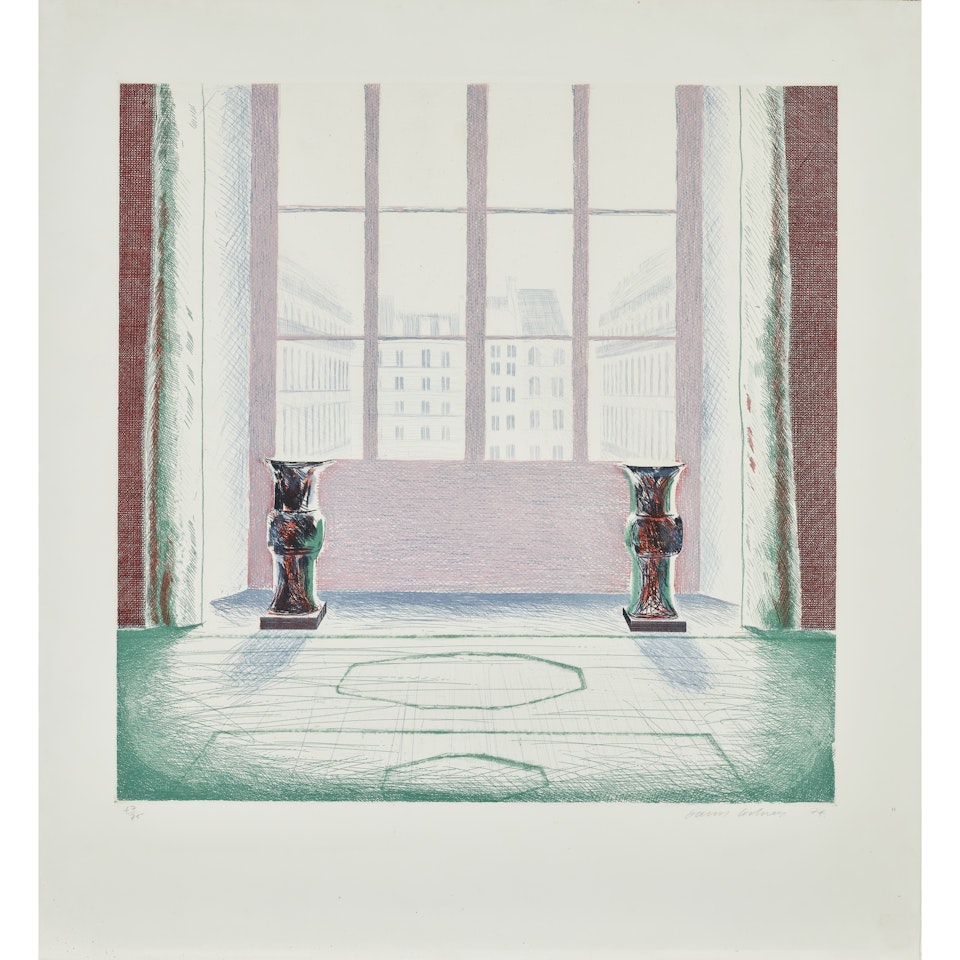 Two Vases in the Louvre by David Hockney