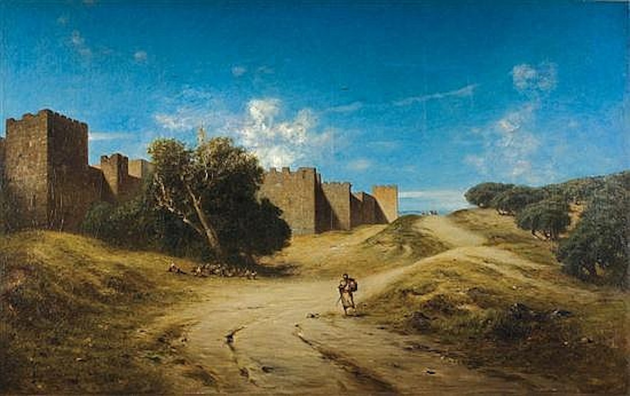 Murailles de Jerusalem by Narcisse Berchere