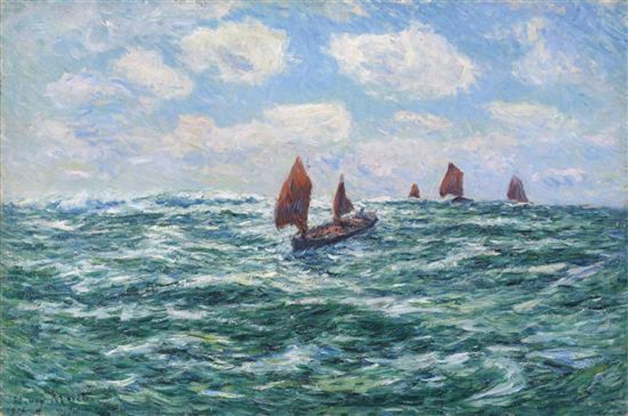 Fishing boats, Audierne by Henry Moret