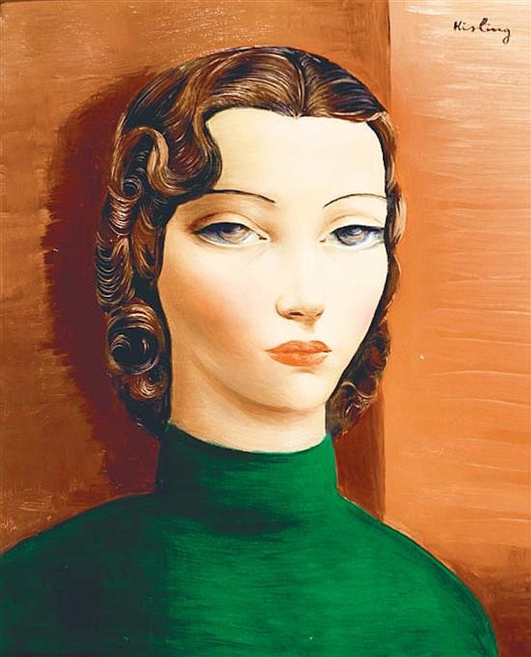 Portrait of a young woman by Moïse Kisling