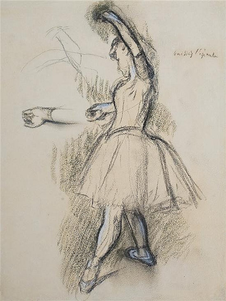 Ballerina on the stage by Edgar Degas
