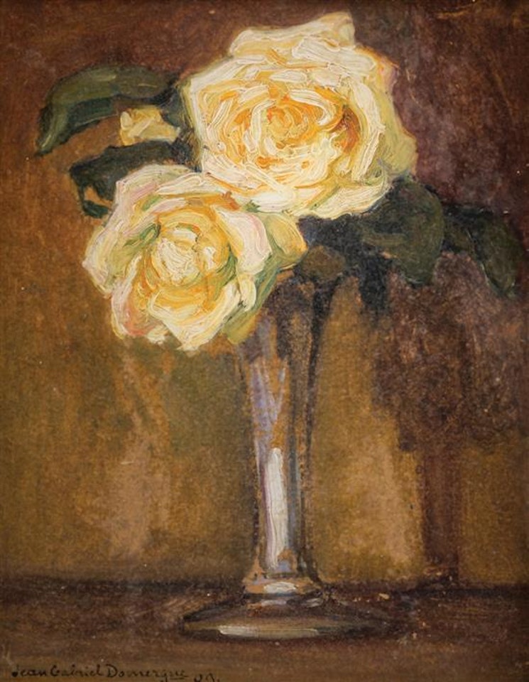 Roses in the vase by Jean Gabriel Domergue