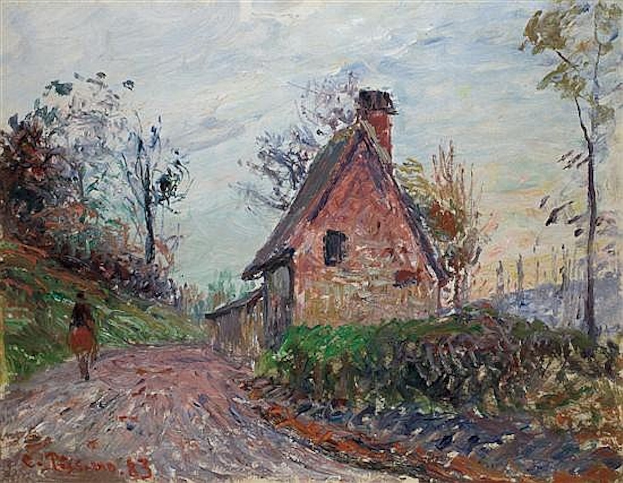The countryside near Rouen by Camille Pissarro